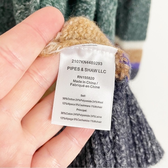 Veronica Beard Elizabeth Striped Cardigan Sweater Knit Cotton Wool Cashmere - Picture 6 of 6